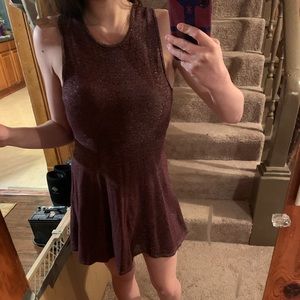 Gold Sparkled-Maroon American Eagle Dress